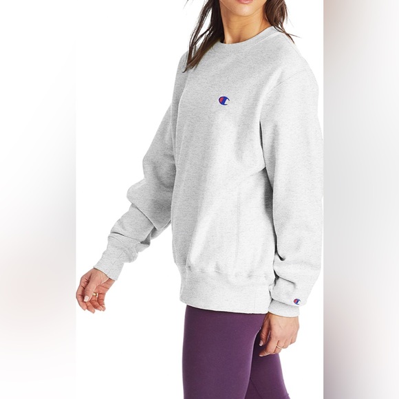 Champion Womens Reverse Weave Boyfriend Pullover Sweatshirt - Picture 3 of 6